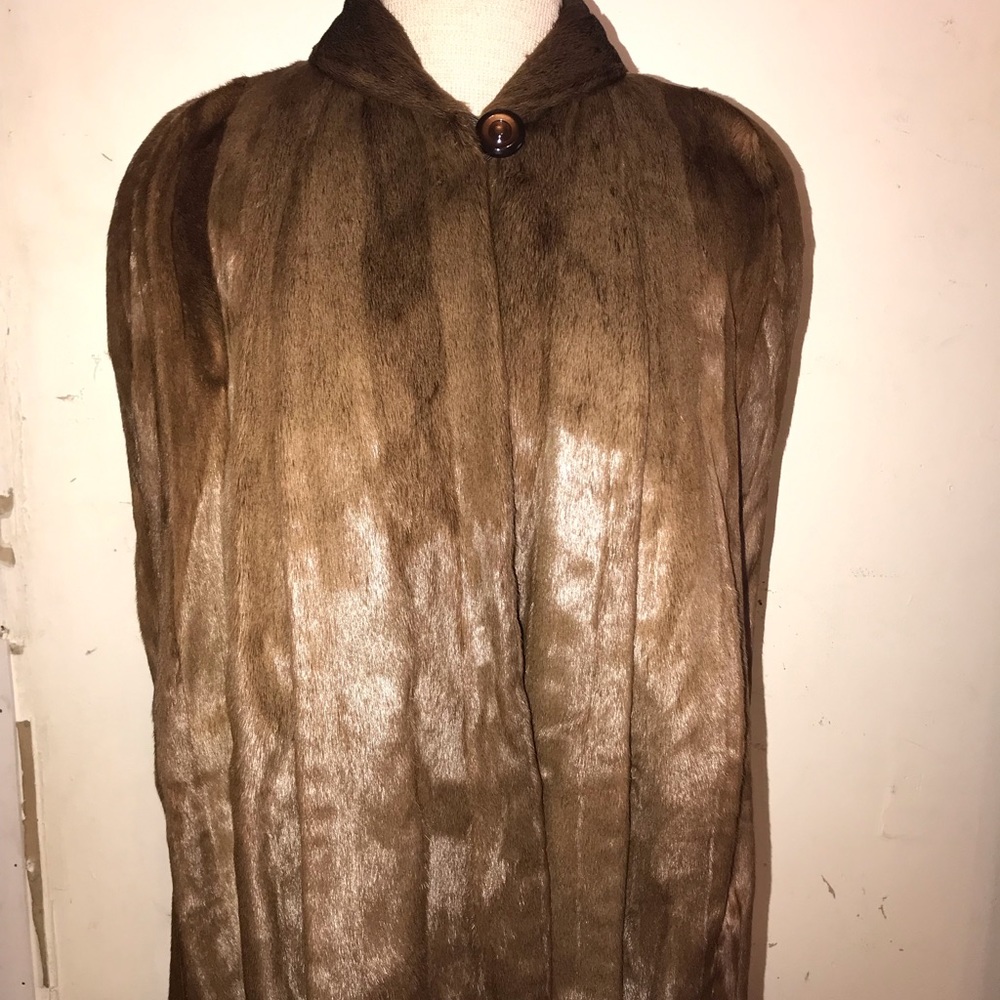 Mink lowenthal fur cape coat